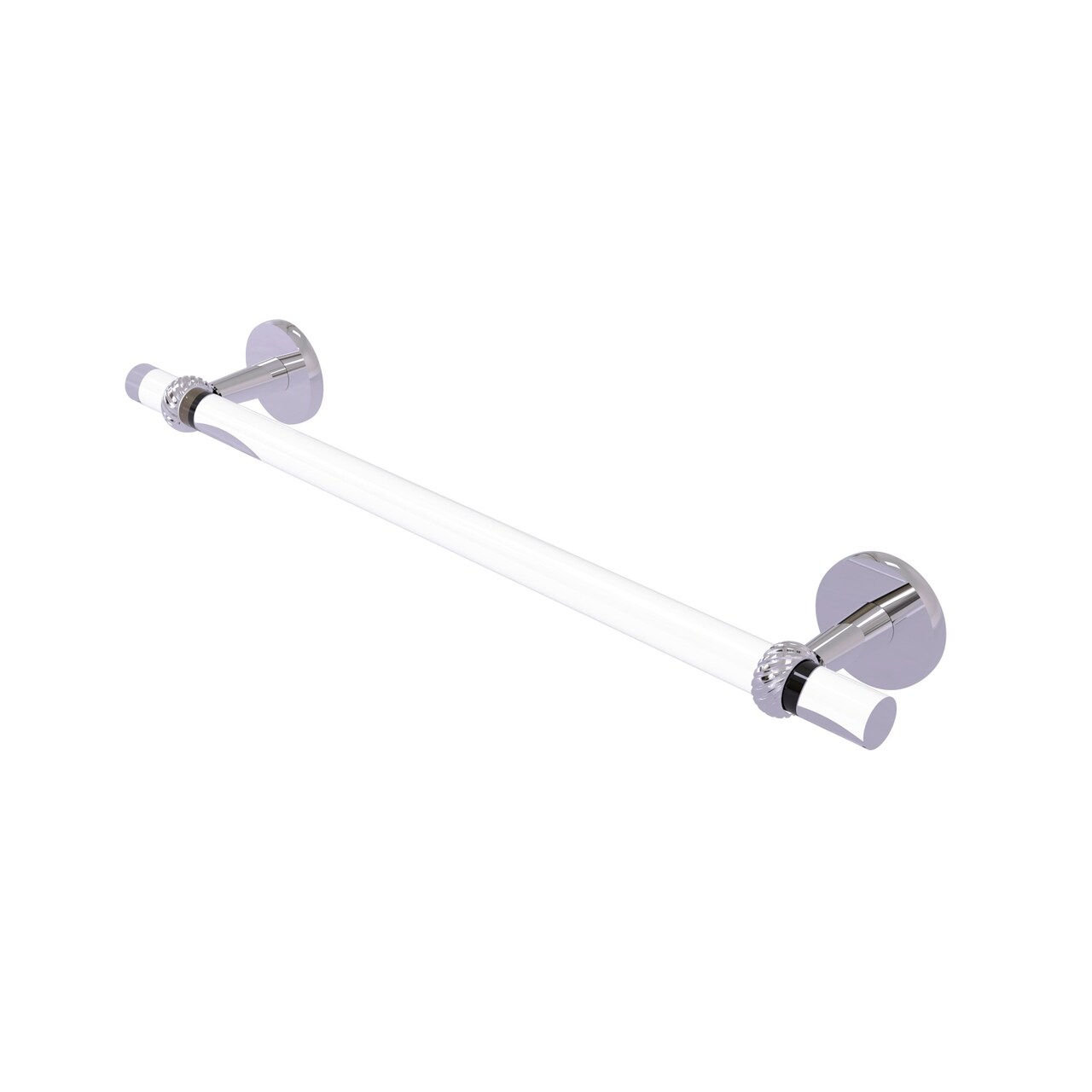 Clearview Collection 36 Inch Towel Bar with Twisted Accents - Polished Chrome